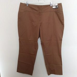 New York & Company Stretch Brown Ankle Pants
